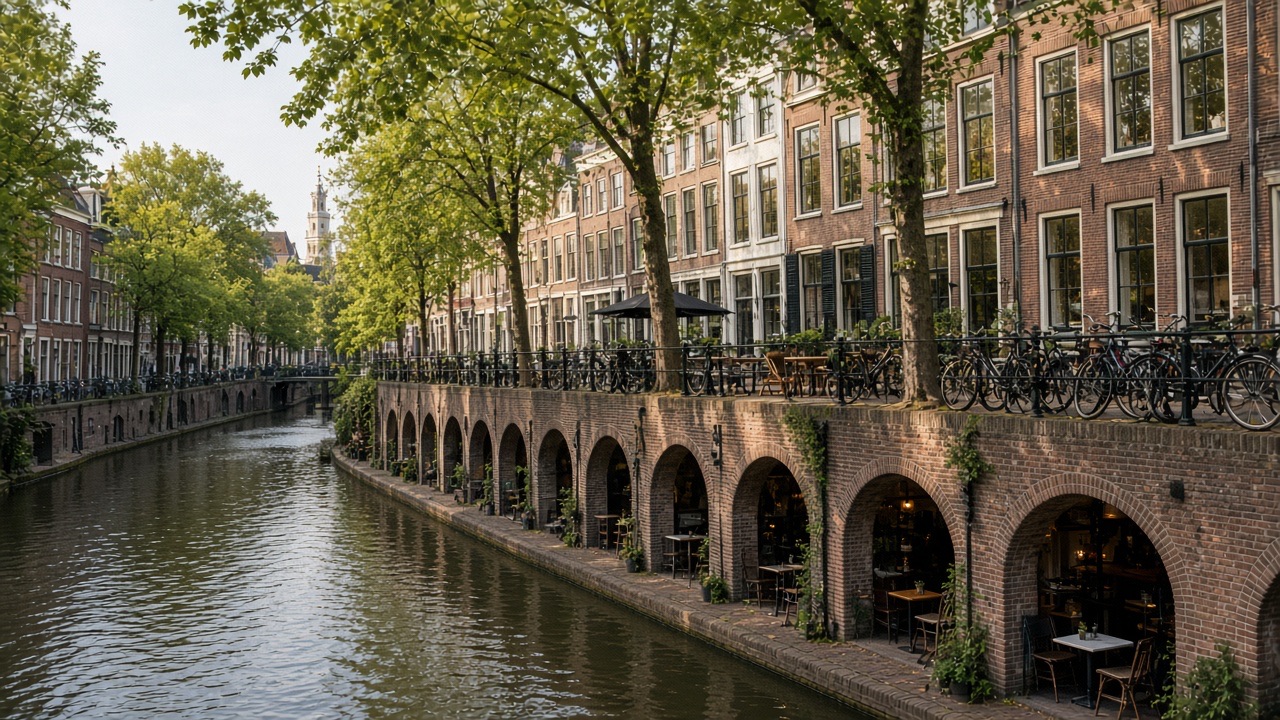 Werfkelders en gracht in Utrecht